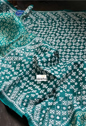 Pure Tussar Silk - Sea Green Embroidered