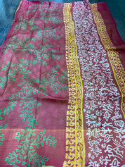 Pure Murshidabad Silk - Lime Green Printed
