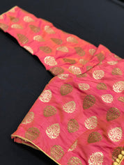 Designer Blouse - Peach Pink Dual Shaded