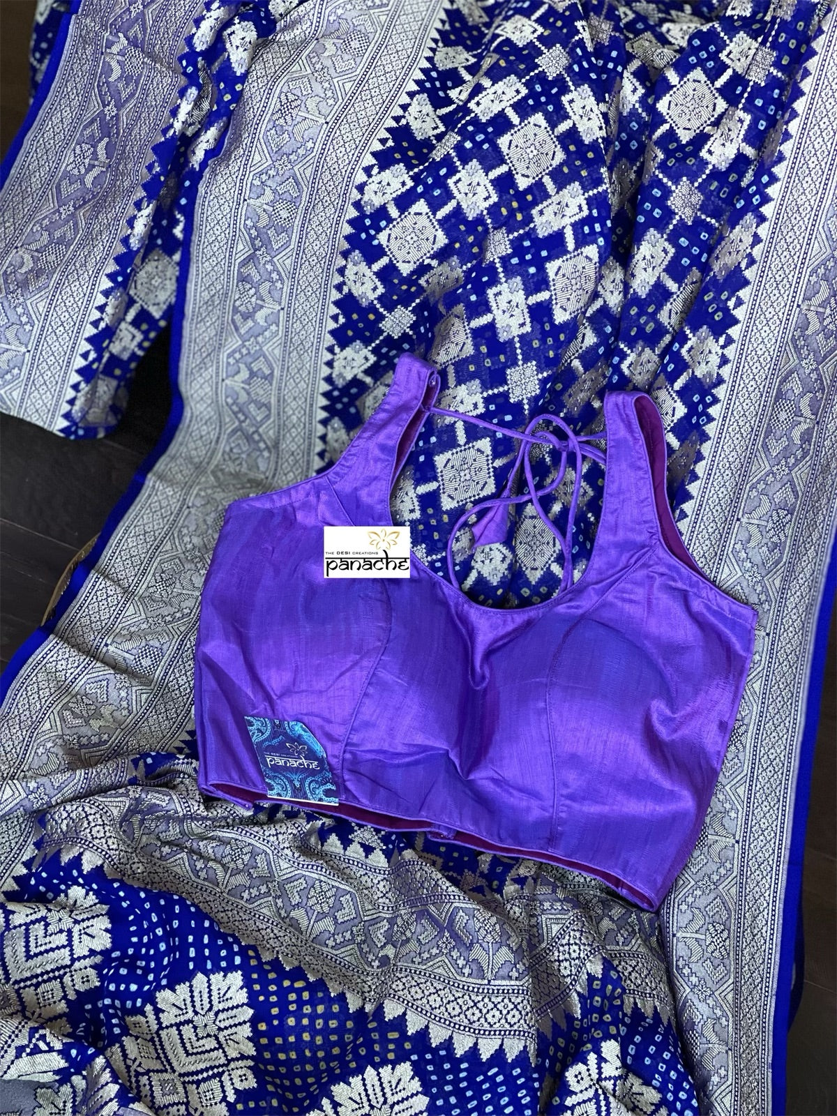Designer Blouse - Purple Raw Silk