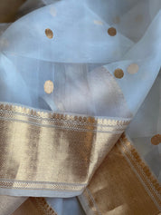 Pure Chanderi Organza Silk - Off White Iknaliya
