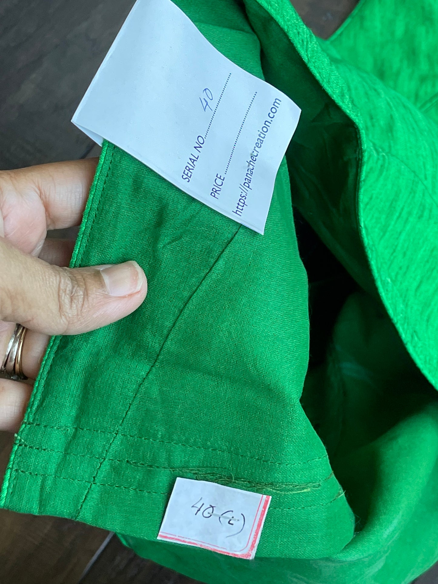 Designer Blouse - Green Raw Silk