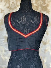 Designer Blouse - Black Raw Silk