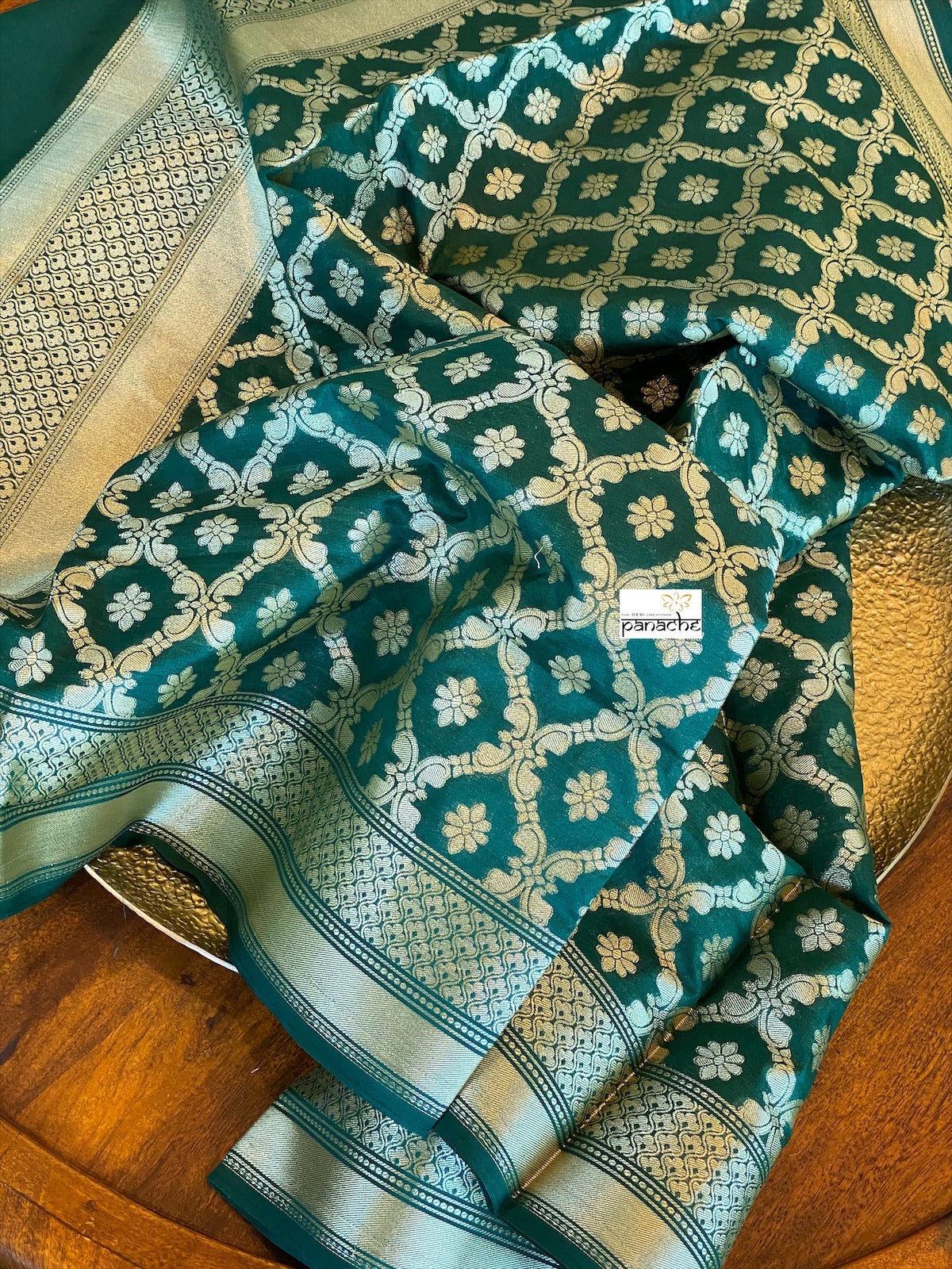 Silk Cotton Dupatta - Dark Green
