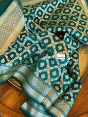 Silk Cotton Dupatta - Dark Green