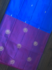 Pure Silk Kanjivaram - Royal Blue Purple Magenta