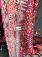 Summer Silk Banarasi - Maroon Meenakari Golden Zari