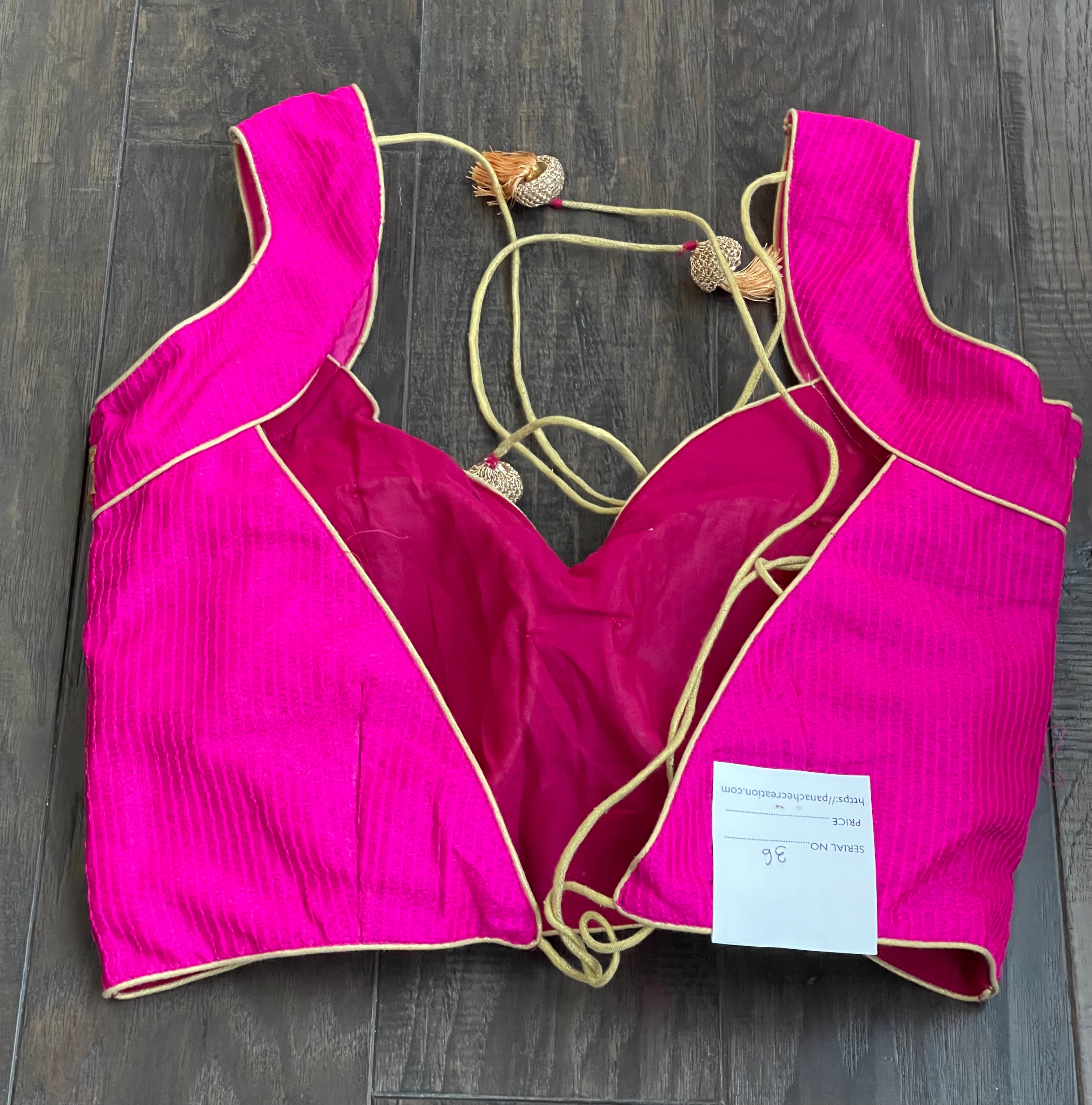 Designer Blouse - Pink Antique Zari