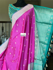 Pure Silk Banarasi - Shot Pink