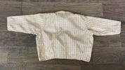 Designer Blouse - Off White Brown woven