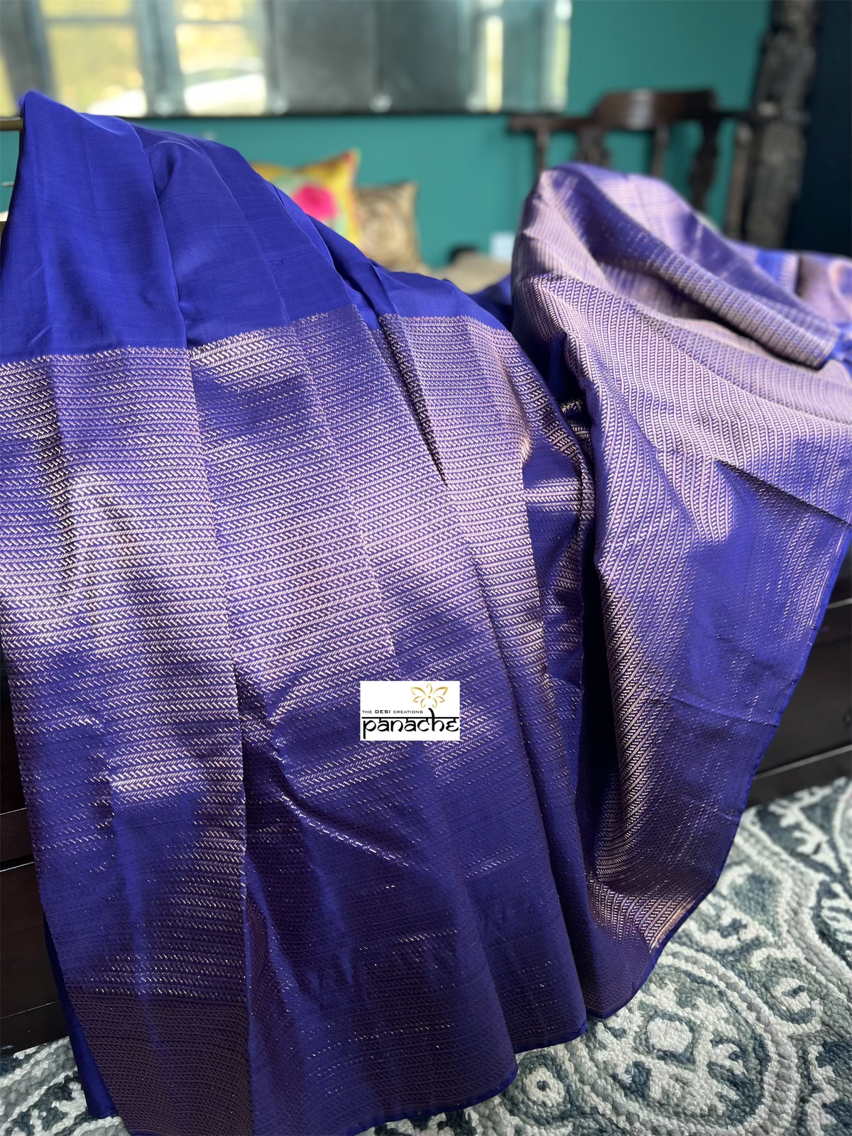 Pure Silk Kanjivaram - Purple Blue