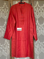 Long Kurta Men - Coral Orange XL 42
