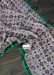 Modal Silk Ajrakh - Plum Green