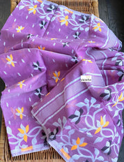 Soft Jamdaani- Violet Yellow Woven