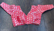 Designer Blouse - Red Silver Zari
