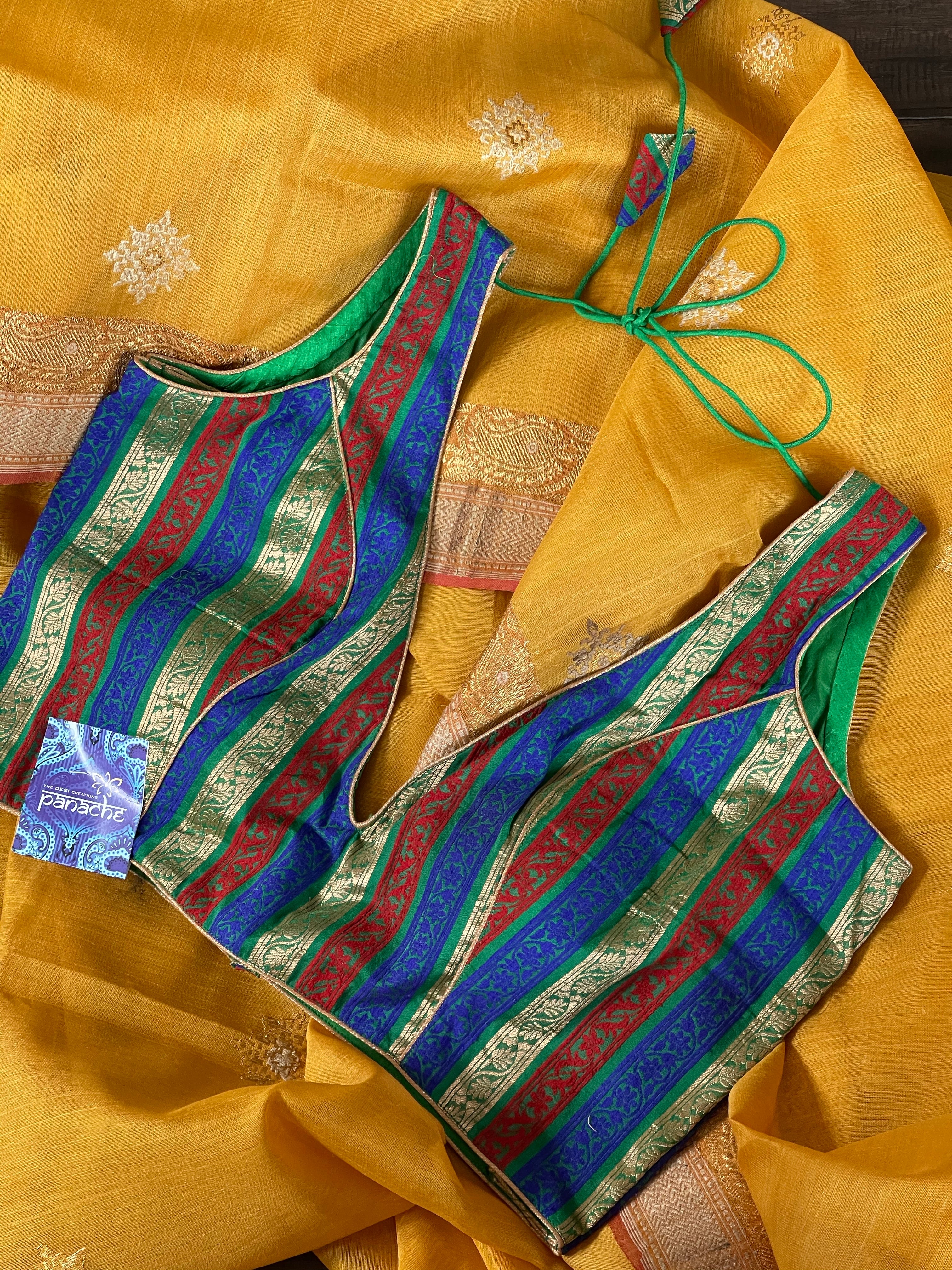 Designer Blouse - Multi Color Resham Woven