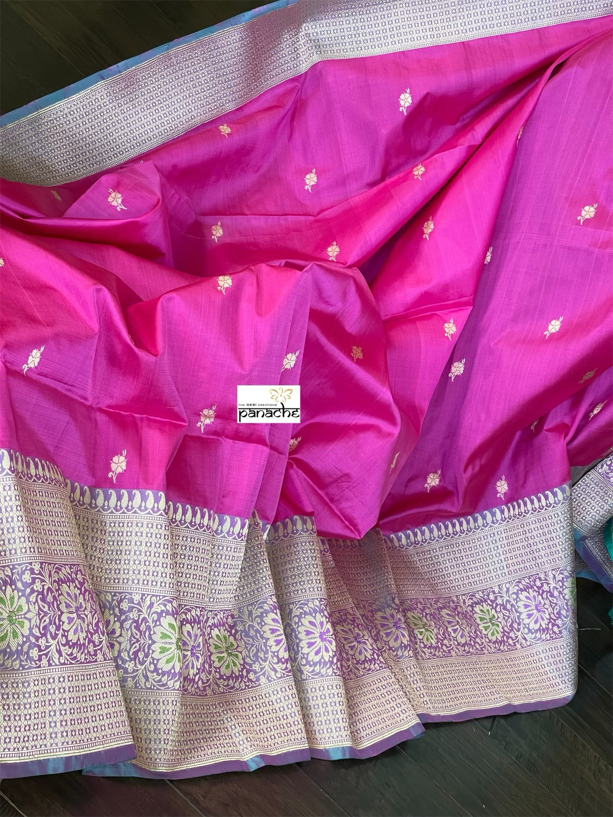 Pure Silk Banarasi - Shot Pink