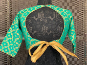 Designer Blouse - Sea Green Zari Jaal work