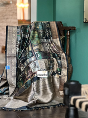 Heritage Silk Banarasi - Black Sea Green