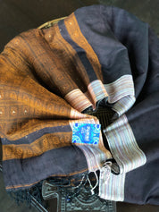 Pure Khadi Handloom - Black Brown Woven