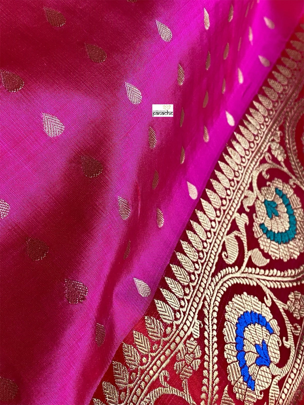 Katan Silk Banarasi - Magenta Pink