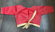 Designer Blouse - Red Zari Motifs