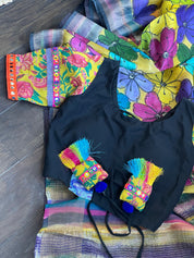 Designer Blouse - Black Yellow