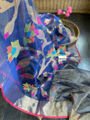 Designer Jamdaani- Blue Floral