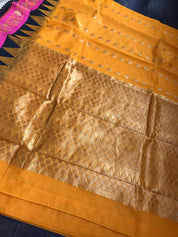 Cotton Silk - Orange Golden Zari