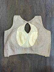 Designer Blouse - Beige Golden