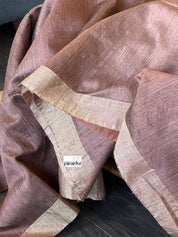 Matka Silk - Chocolate Green Zari Weave