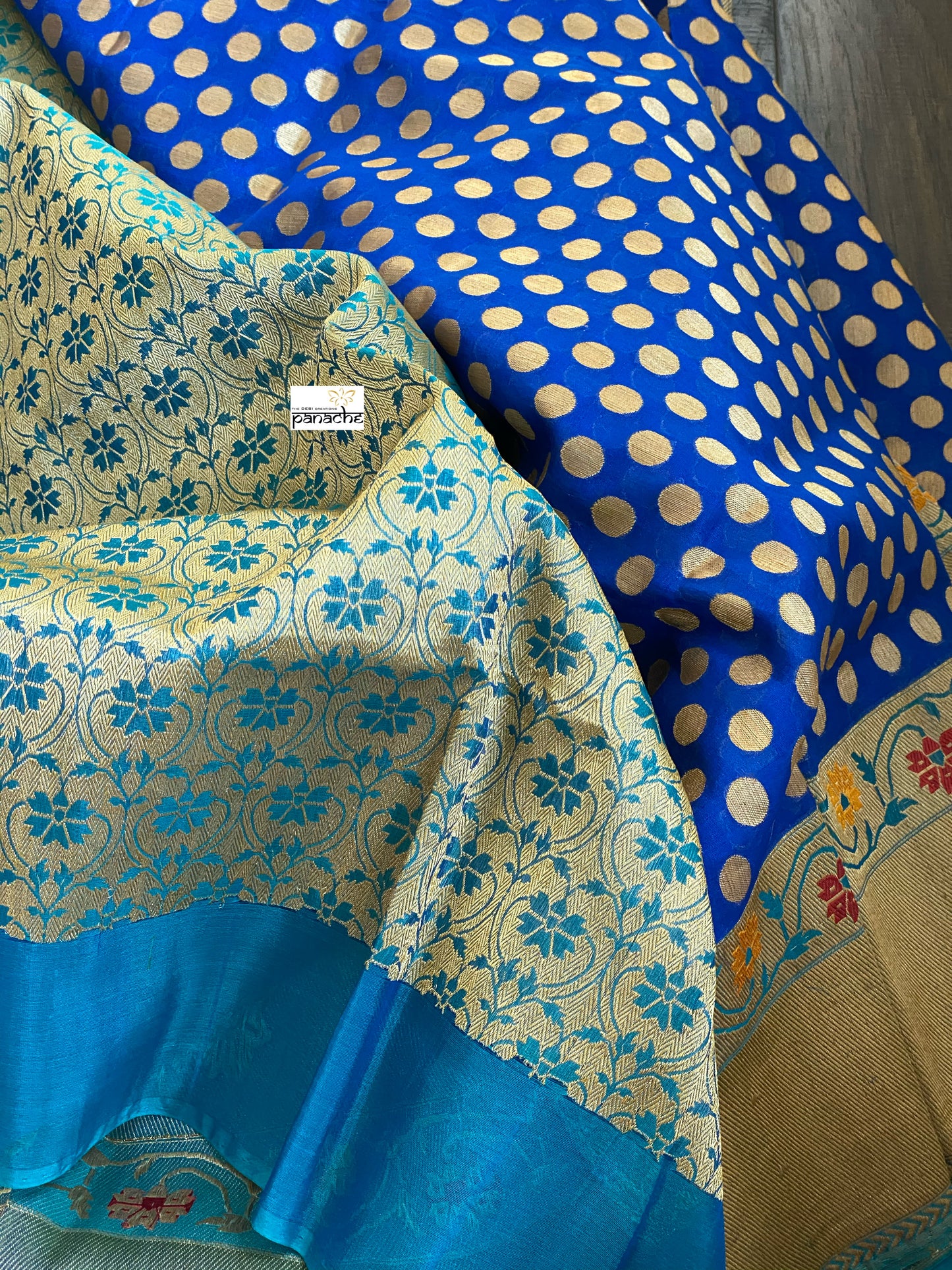 Organza Silk Banarasi - Royal Blue Paithani Woven