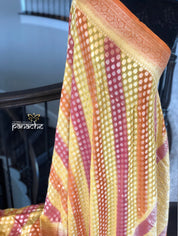 Khaddi Georgette Banarasi - Yellow Rust
