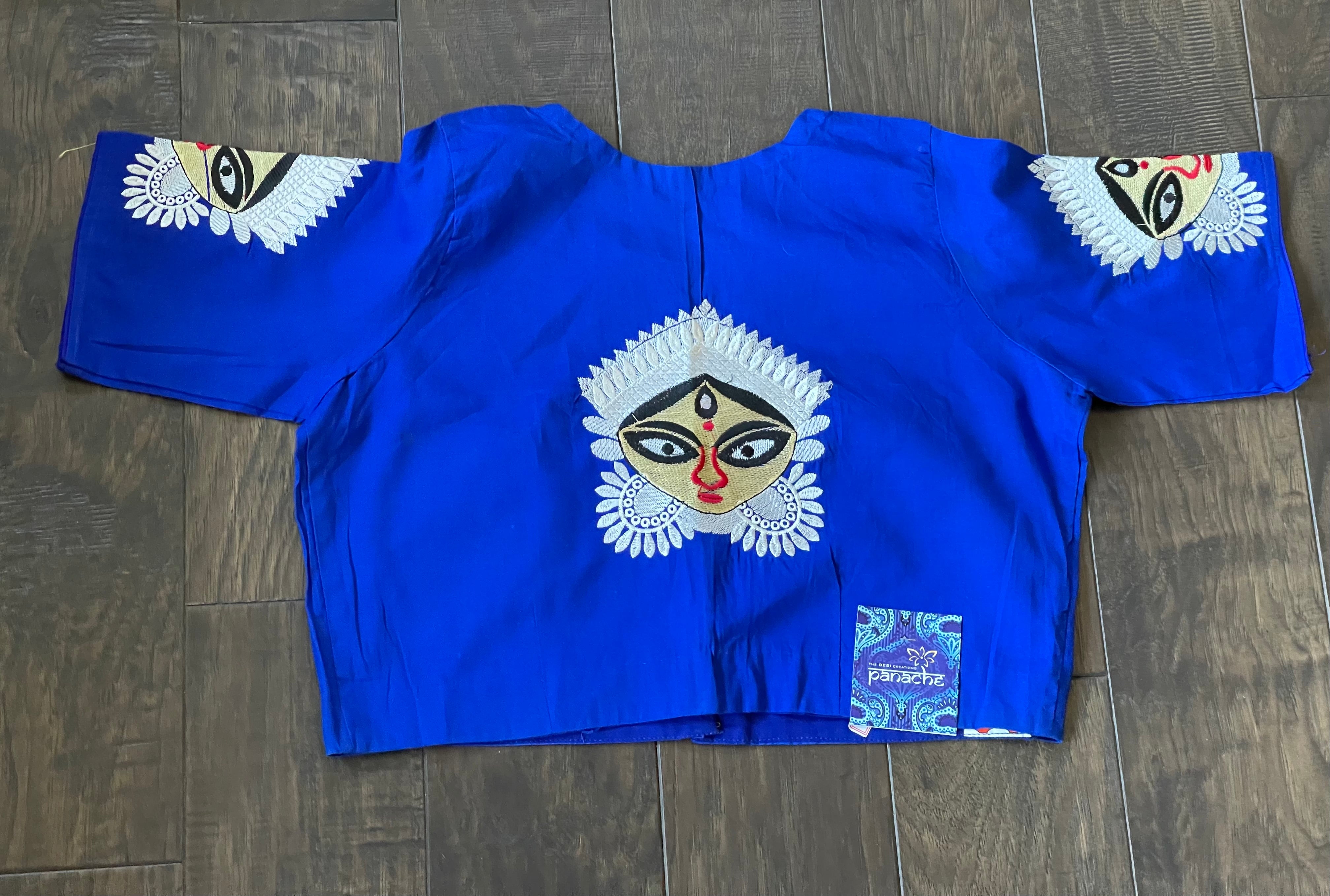 Designer Blouse - Royal Blue Embroidered