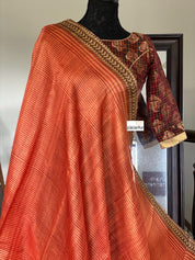 Designer Blouse - Maroon Red Black checkered