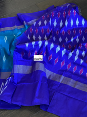 Pure Silk Ikat - Firozi Blue