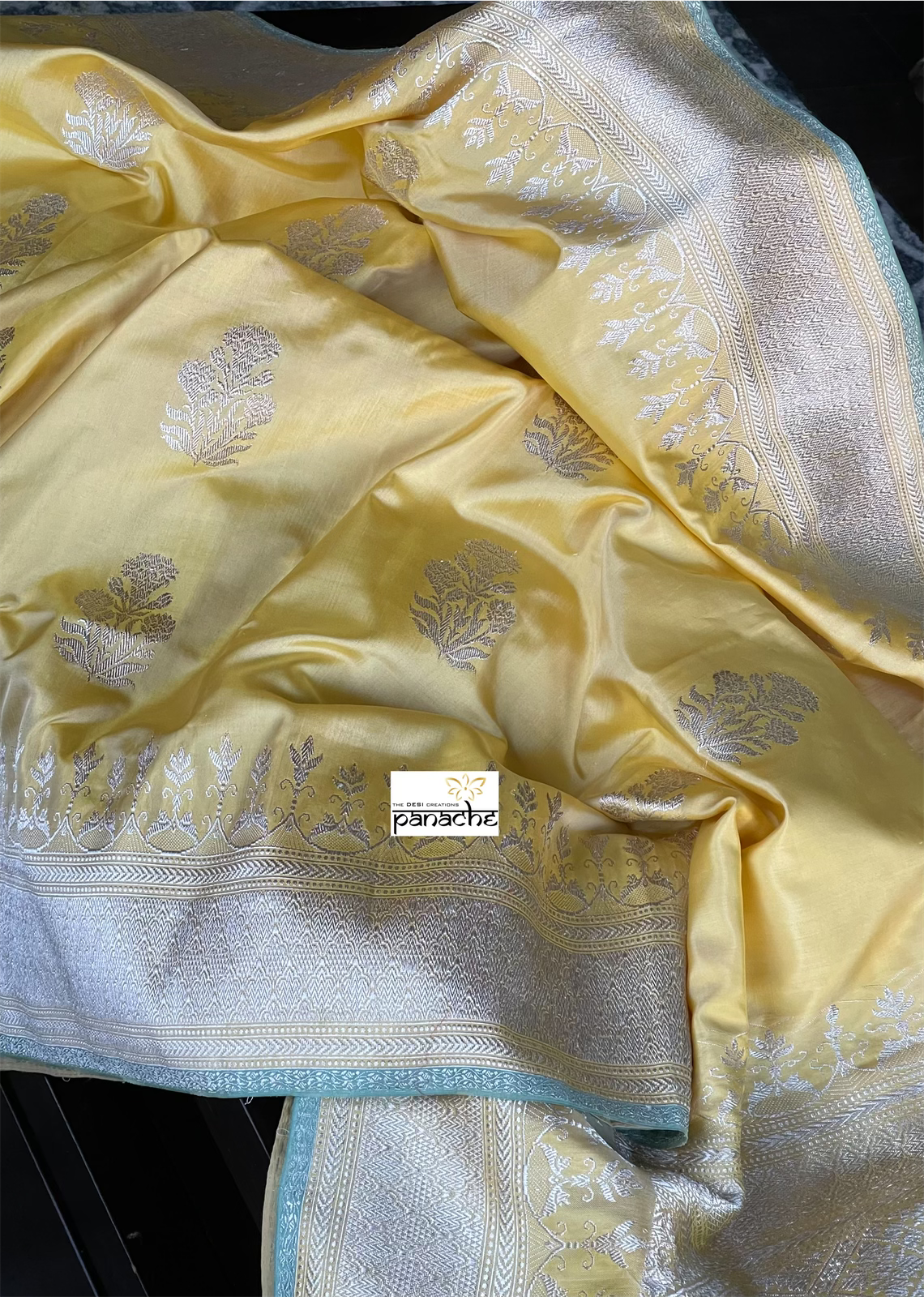 Pure Silk Katan Kadwa Banarasi- Yellow