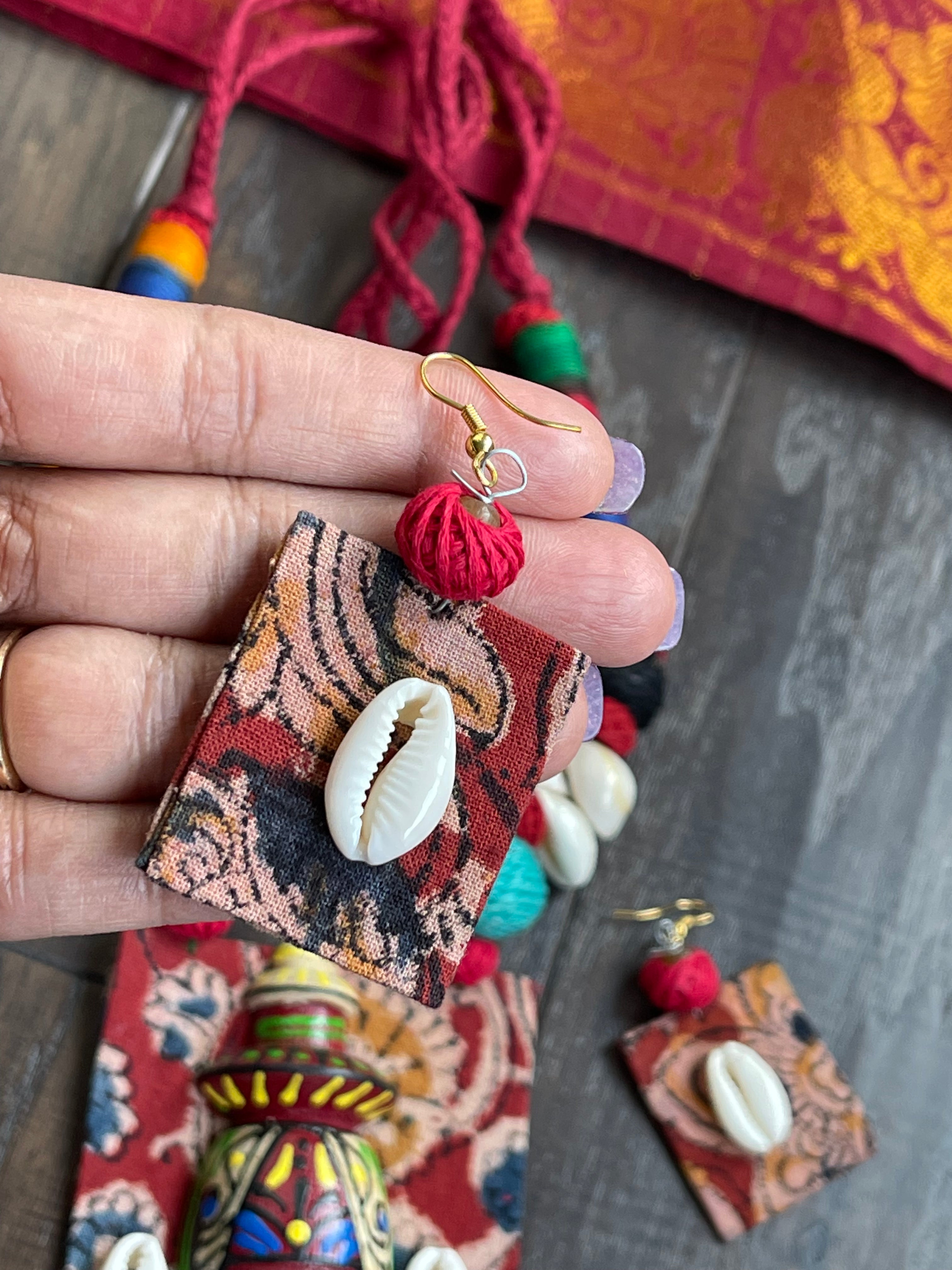 Jewelry Set - Multi Color Kalamkari