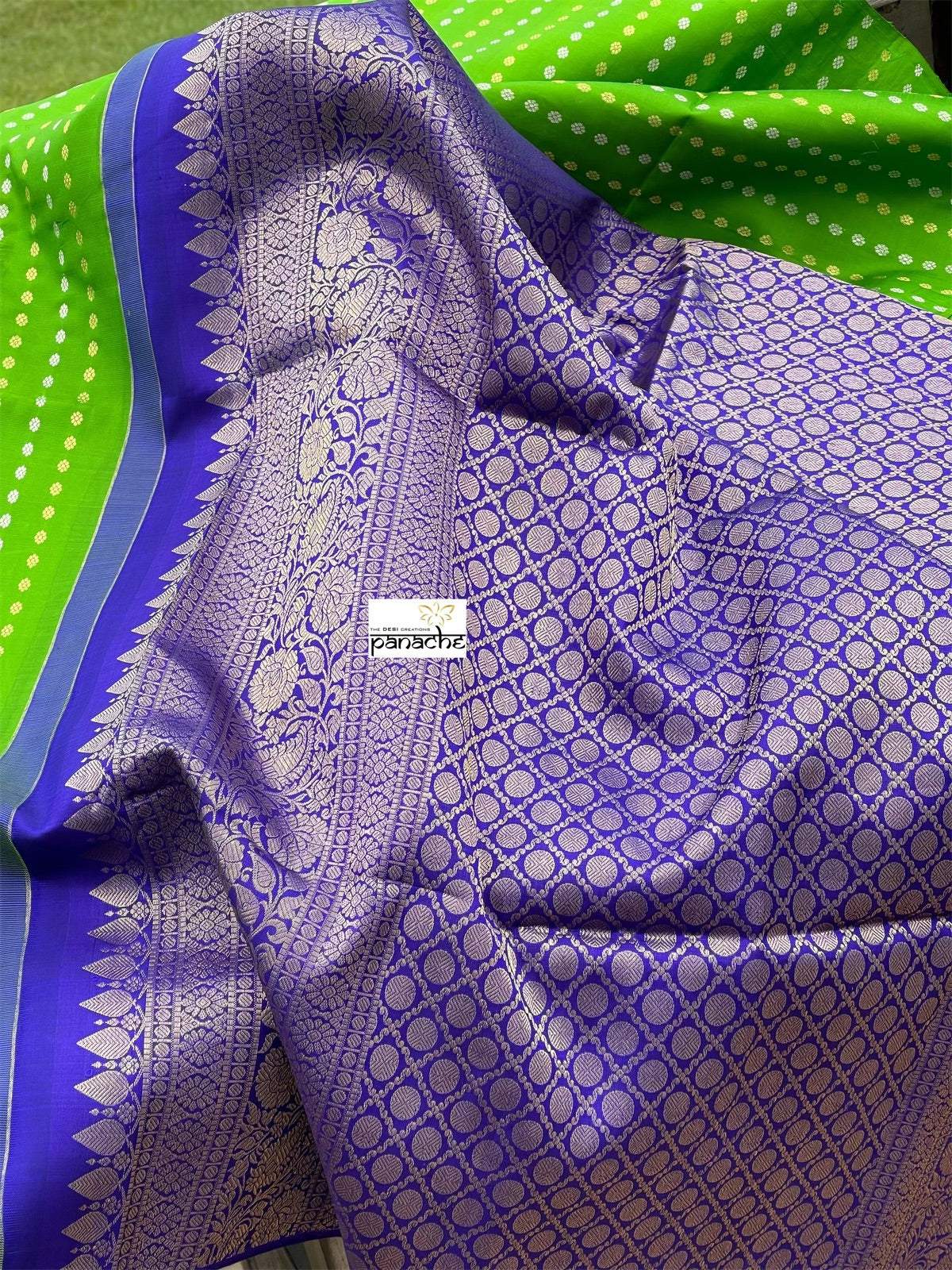 Silk Kanjivaram - Green Purple