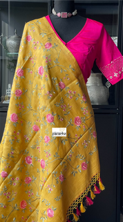 Designer Blouse - Pink Gujarati Stitch