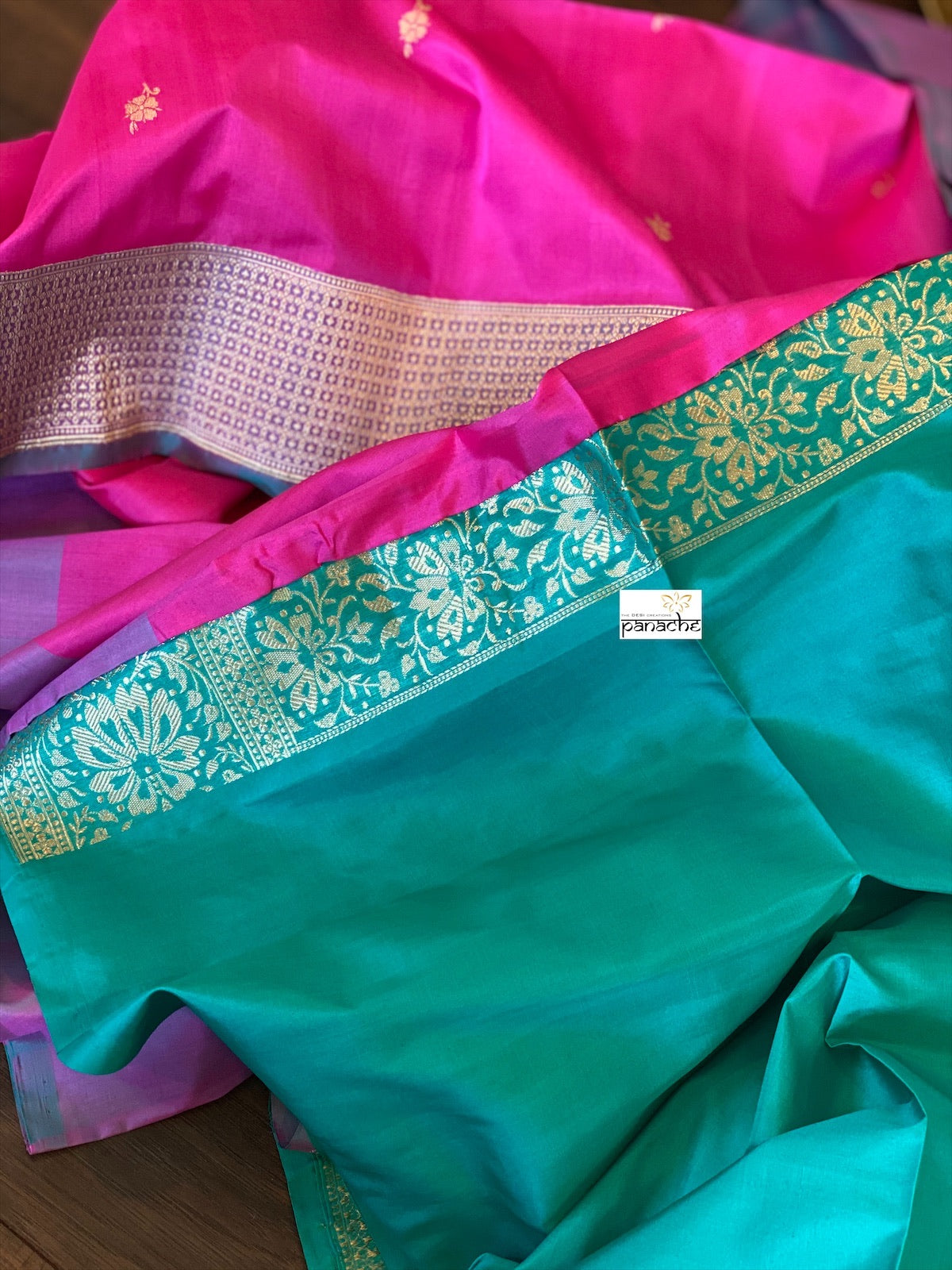 Pure Silk Banarasi - Shot Pink