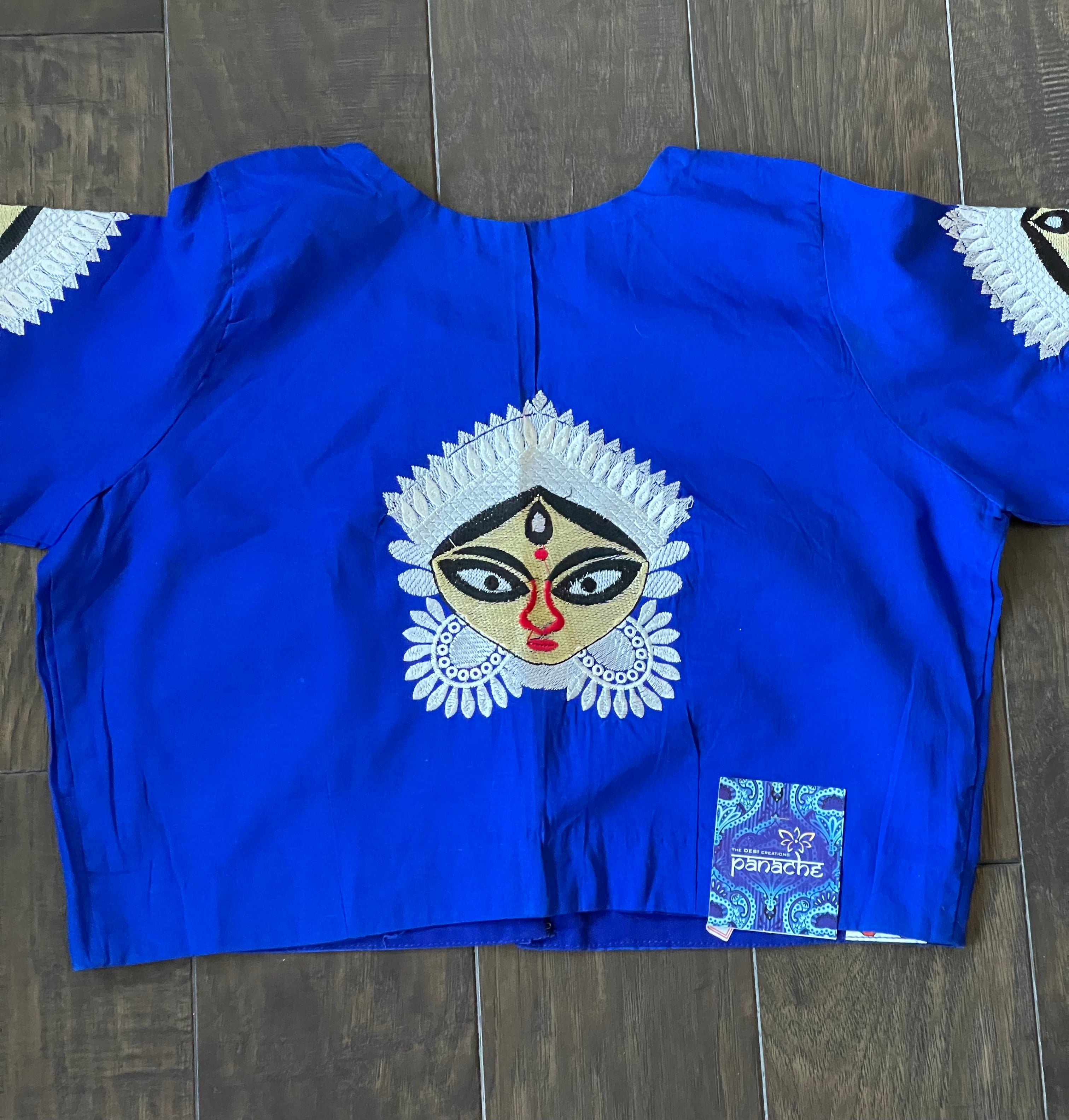 Designer Blouse - Royal Blue Embroidered