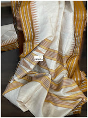 Vidarbha Tussar Silk - Tussar Color Ochre Yellow woven