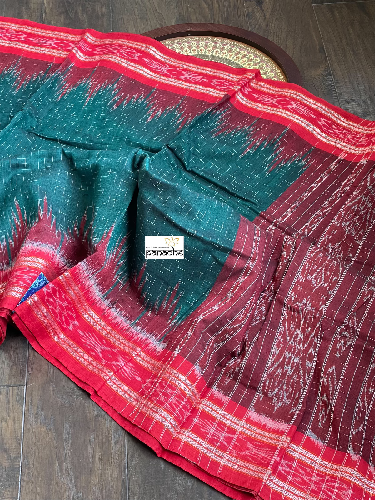 Pure Kotki Cotton - Teal Green Red