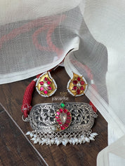 Silver 925 Choker - Chitai Paisley
