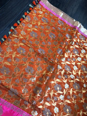 Kota Silk Jangla - Orange Pink