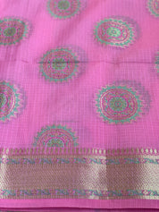 Cotton Silk Banarasi - Pink Meenakari