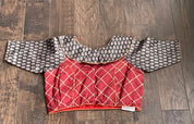 Designer Blouse - Maroon Black