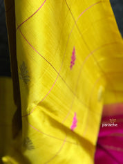 Silk Kanjivaram - Yellow Pink