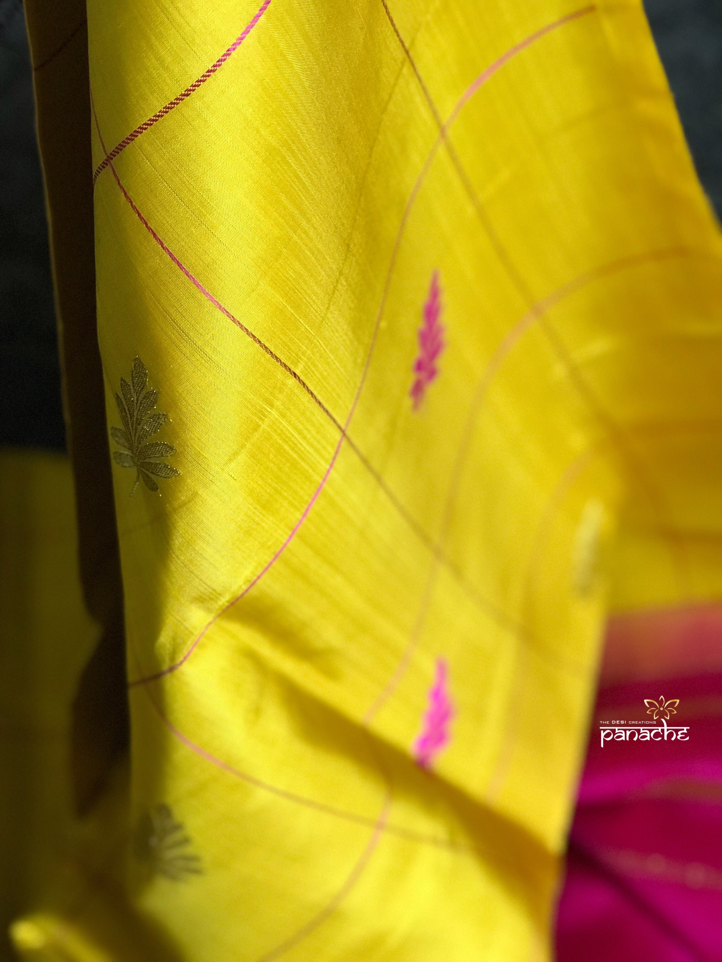 Silk Kanjivaram - Yellow Pink